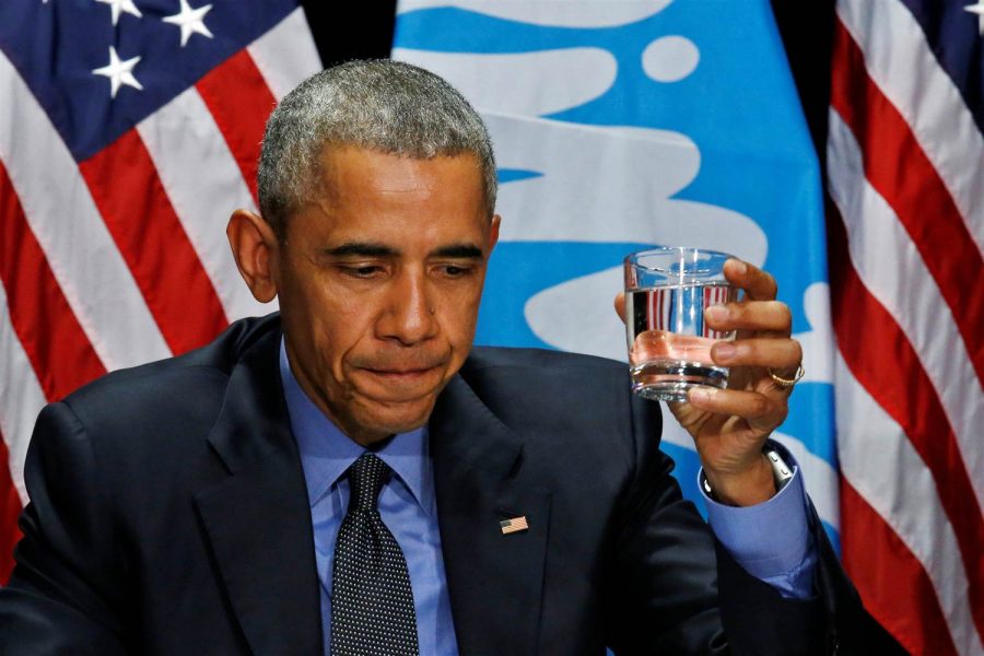 Obama Drinks Flint Water