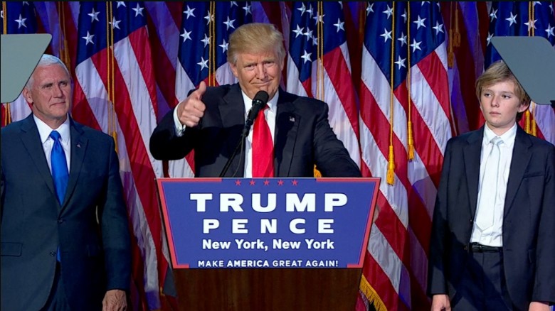 Donald+Trump+during+his+victory+speech