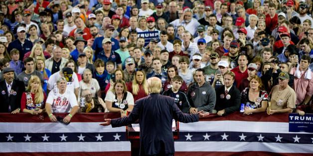 Republican presidential candidate Donald Trump speaks at a rally at Valdosta State University in Valdosta, Ga., Monday, Feb. 29, 2016. (AP Photo/Andrew Harnik)