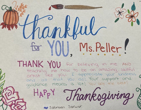 Wayne Hills Art Students Make Artistic Messages of Gratitude to Their Teachers