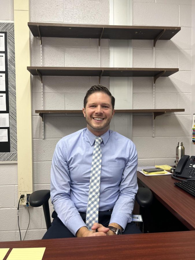 Mr. Roman a guidance counselor at WHHS in his office!