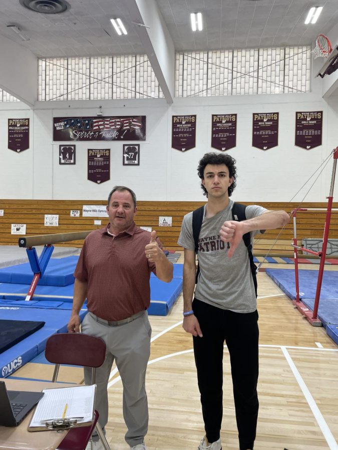 Luca Gioino and Mr. Scott have differing opinions about the new Physical Education rules.