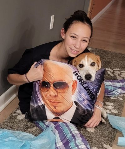 Emma shows her love for Pitbull!