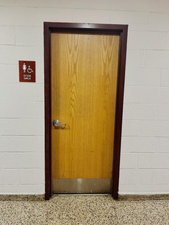 One of the many bathroom at Wayne Hills High school that are locked during lunch 