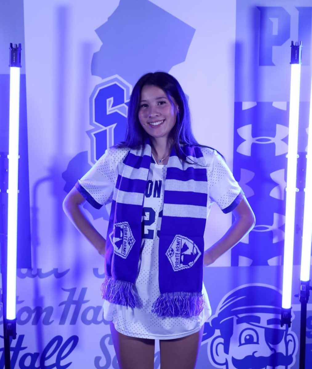 Skyler Thompson after committing to play Soccer at Seton Hall University!