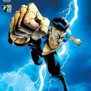Cover art for Invincible's 20th anniversary comic titled, “The Best Superhero Comic Book in the Universe.”
