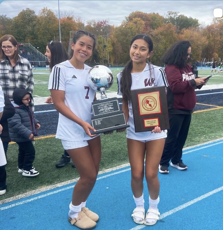 Abi and her teammate Star with their county trophy!