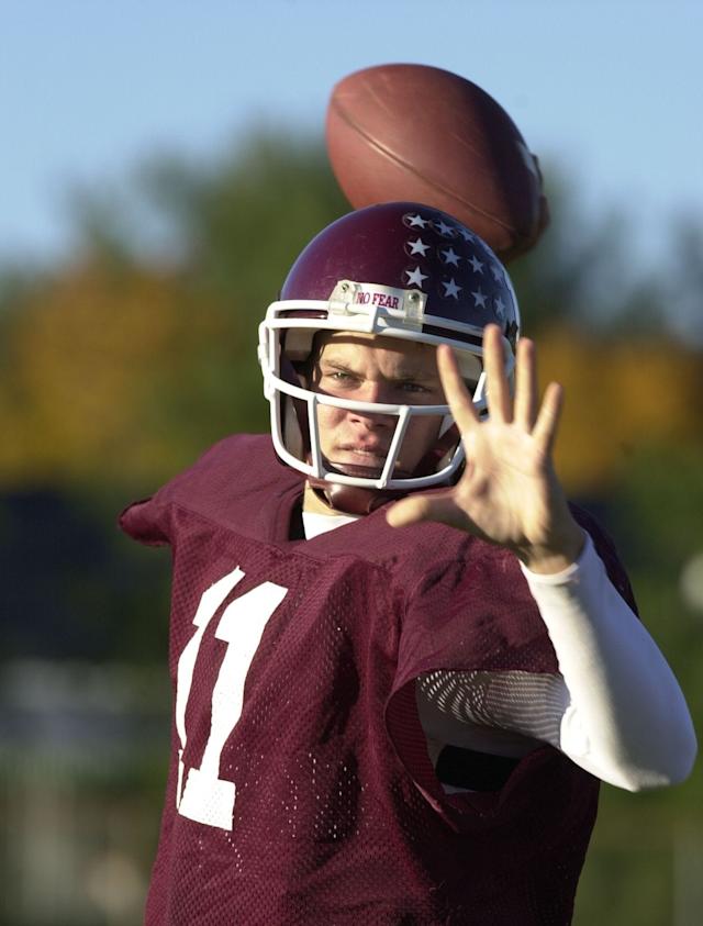 Chris Olsen as a WHHS Football player.